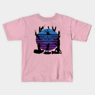 Kitesurfers Be Up With The Boards Retro Style Kids T-Shirt